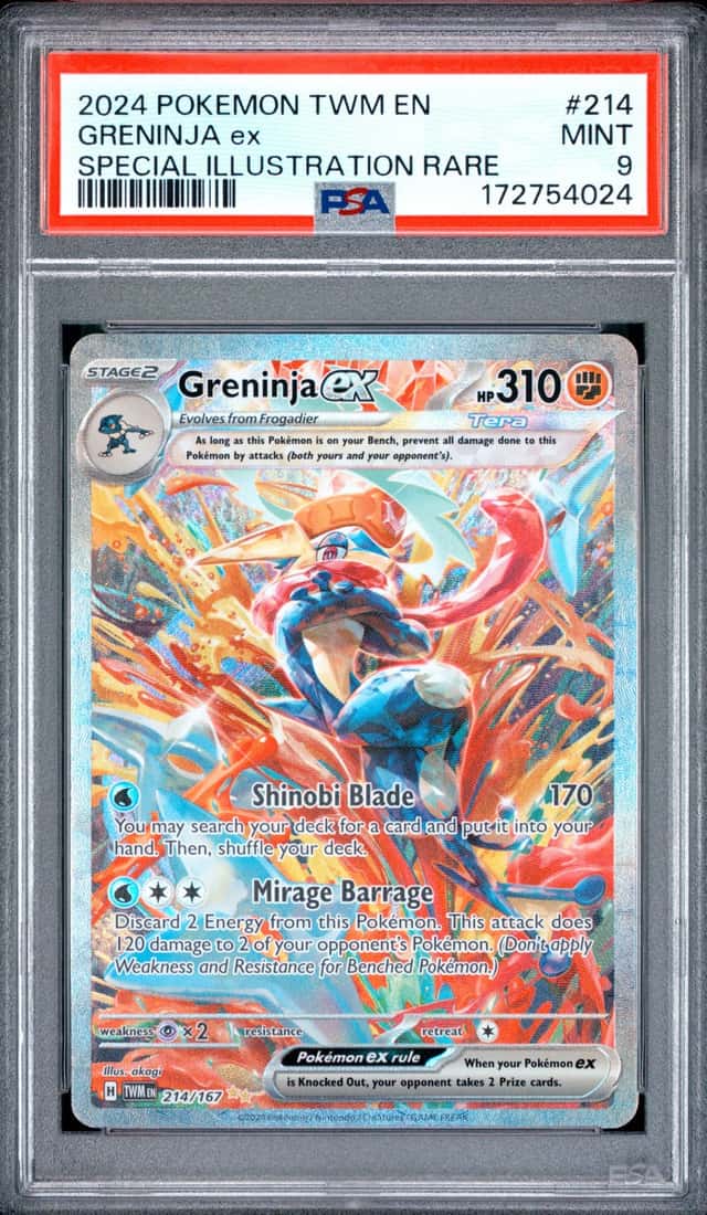 2024 POKEMON TWILIGHT MASQUERADE SPECIAL ILLUSTRATION RARE GRENINJA EX PSA 9