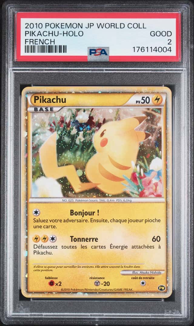 2010 Pokemon JP World Collection Pikachu Holo French PSA 2