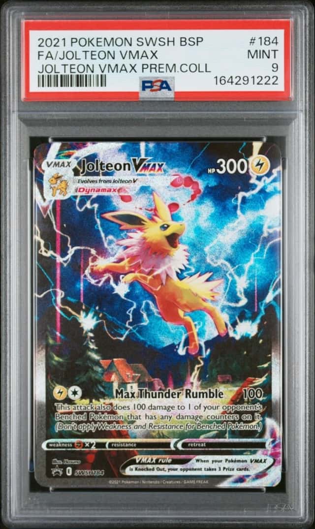 JOLTEON VM Pokemon Sword & Shield Black Star Promos #SWSH184 PSA 9