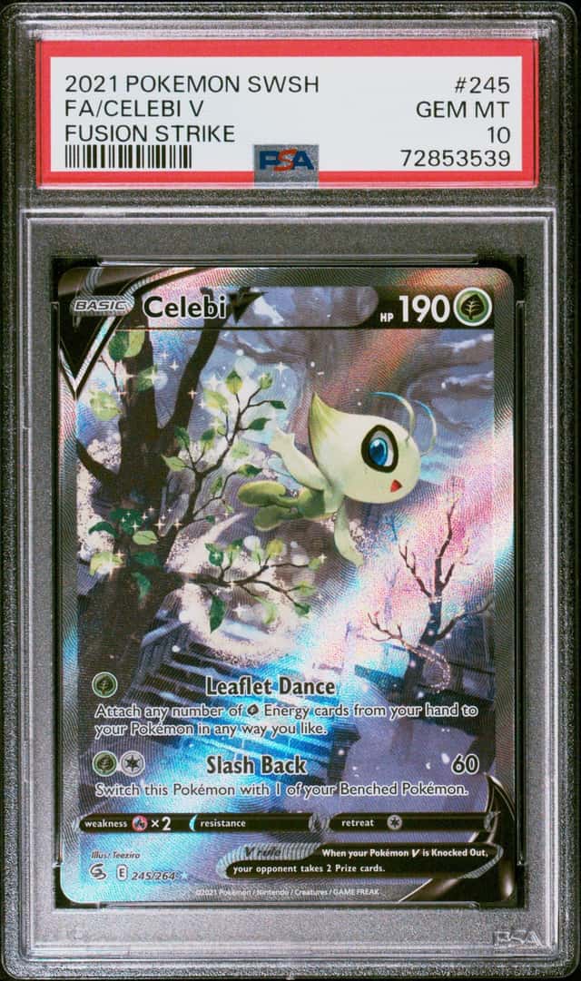 2021 Pokemon Sword & Shield Fusion Strike Fusion Strike #245 Fa/Celebi V PSA 10