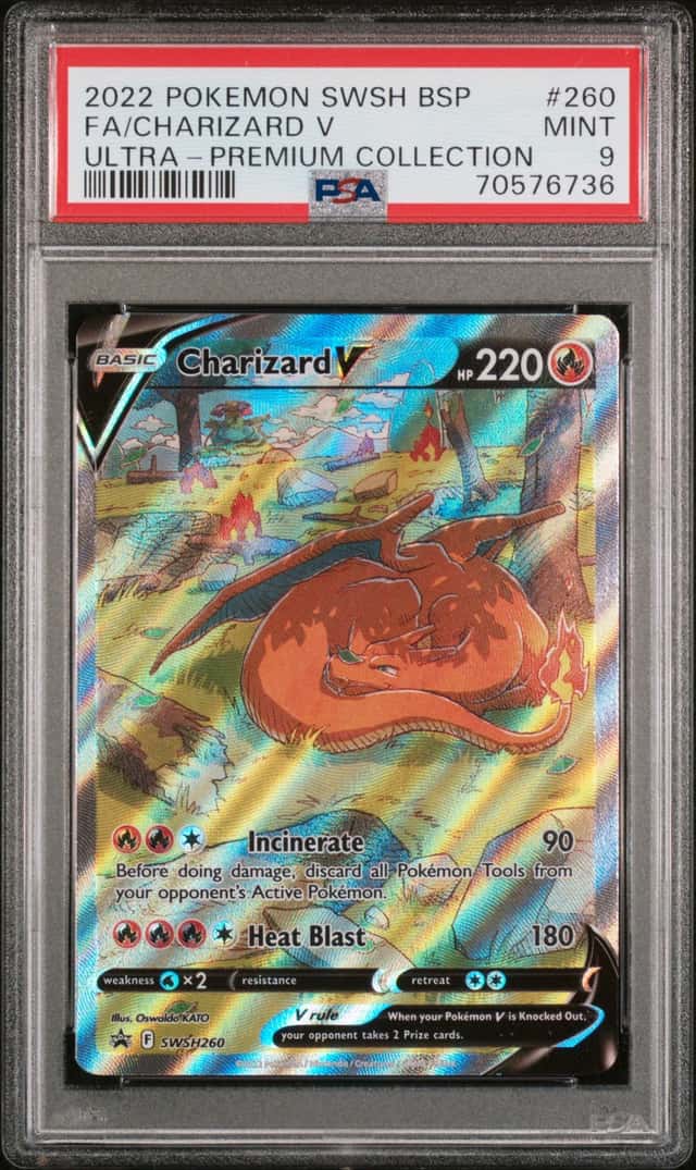 2022 Pokemon SWSH Black Star Promos Charizard V #SWSH260 PSA 9
