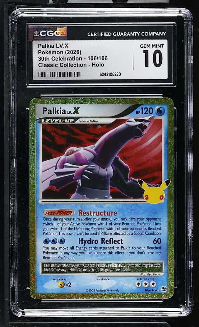 2026 Pokemon 30th Celebration - Palkia LV.X 106 - Classic Coll - MINT GEM 10