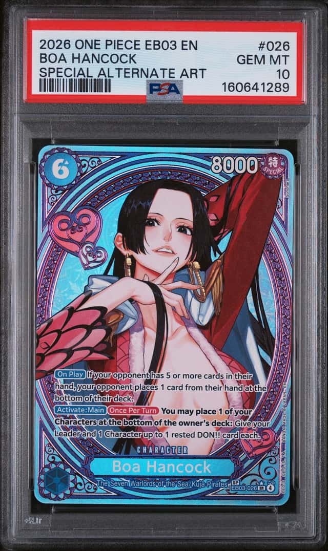 BOA HANCOCK 2026 ONE PIECE EB03 EN SPECIAL ALTERNATE ART #026 PSA 10 GEM MINT