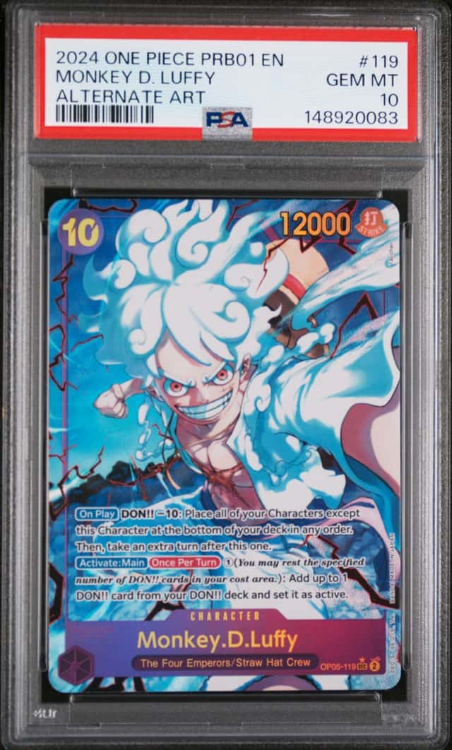 2024 One Piece The Best Monkey D. Luffy Secret Rare Alt Art #OP05-119 PSA 10