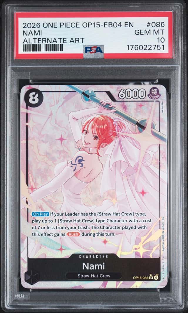 2026 One Piece Adventure on Kami's Island Nami Alt Art #OP15-086 PSA 10 (51)
