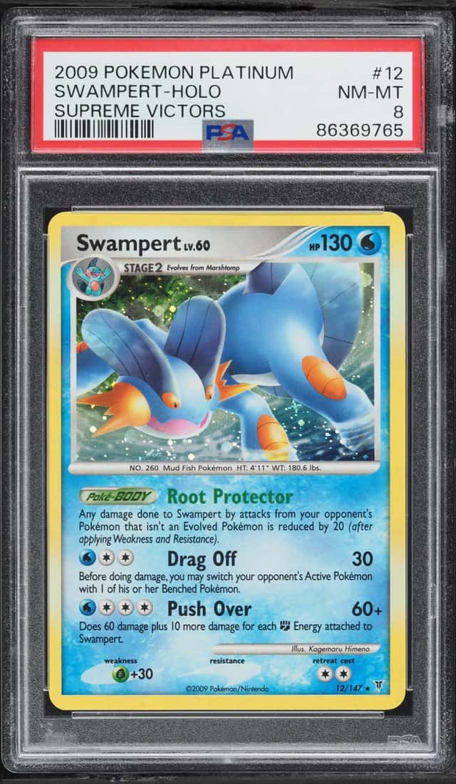 2009 Pokemon Platinum Supreme Victors Holo Swampert #12 PSA 8 NM-MT