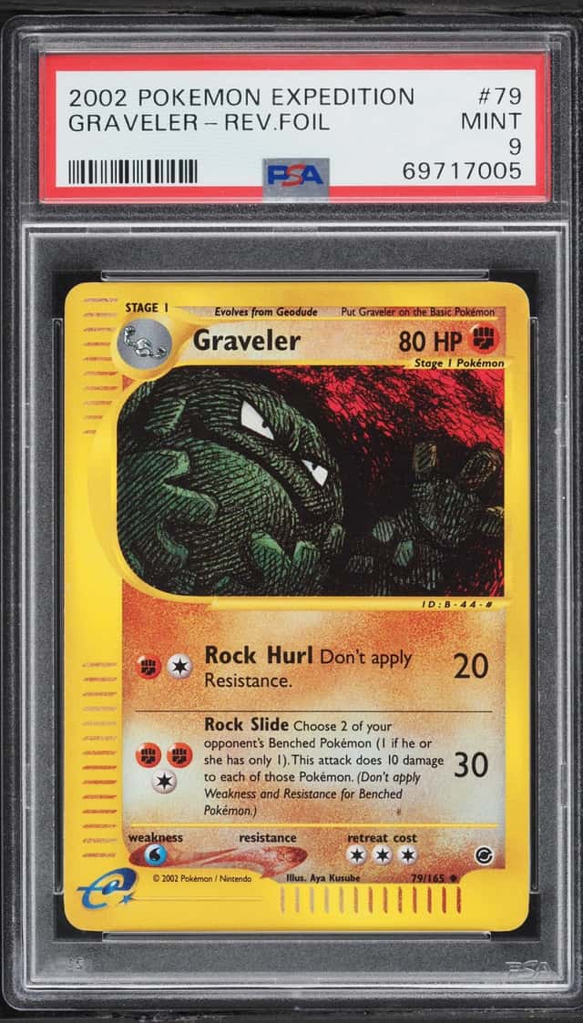 2002 Pokemon Expedition Reverse Holo Graveler #79 PSA 9 MINT