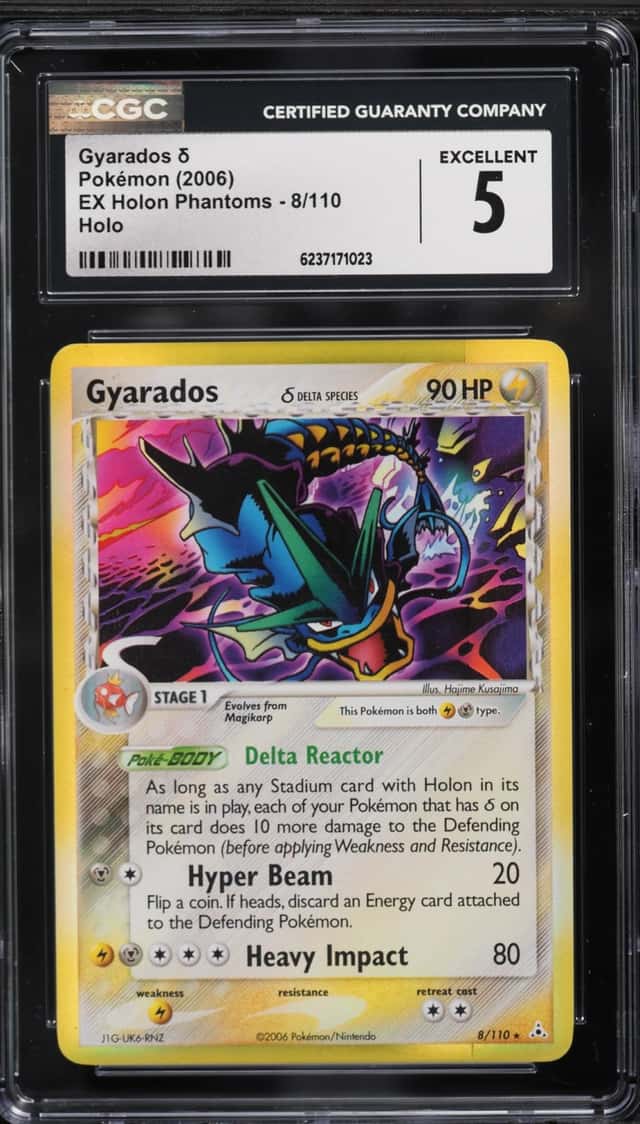 2006 Pokemon EX Holon Phantoms Holo Gyarados Delta Species #8 CGC 5 EX