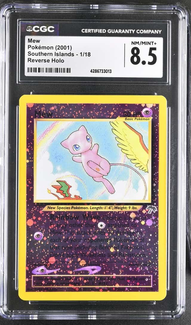 2001 Pokemon Southern Islands Reverse Holo Mew #1 CGC 8.5 NM-MT+