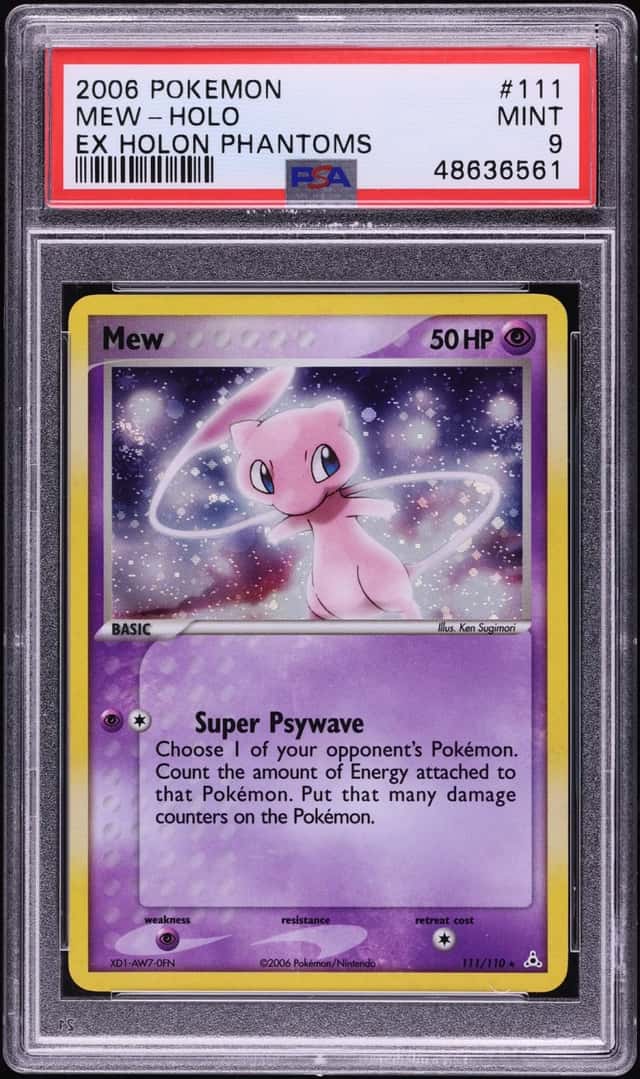 2006 Pokemon EX Holon Phantoms Holo Mew #111 PSA 9 MINT