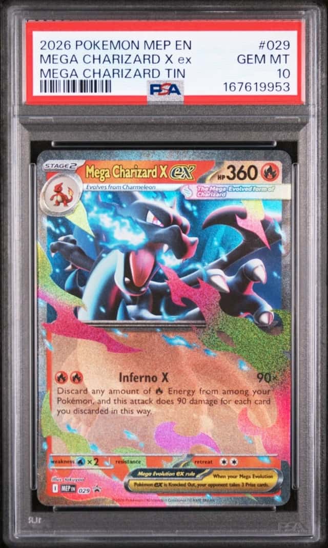 2026 POKEMON MEP EN-ME BLACK STAR PROMO #029 MEGA CHARIZARD X EX PSA 10
