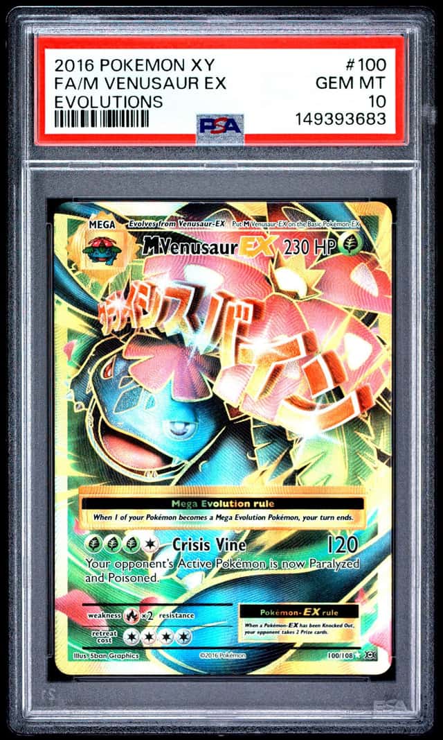 M Venusaur ex #100 XY Evolutions 2016 Pokemon PSA 10