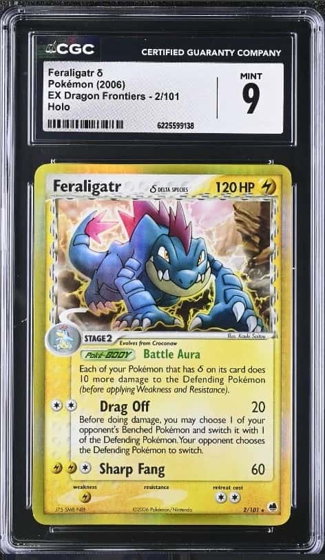 Pokémon Feraligatr 2006 EX Dragon Frontiers #2/101 Holo CGC 9