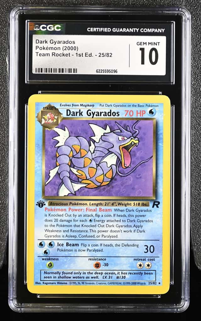 Pokémon Dark Gyarados 2000 Team Rocket - 1st Ed. 25/82 CGC 10