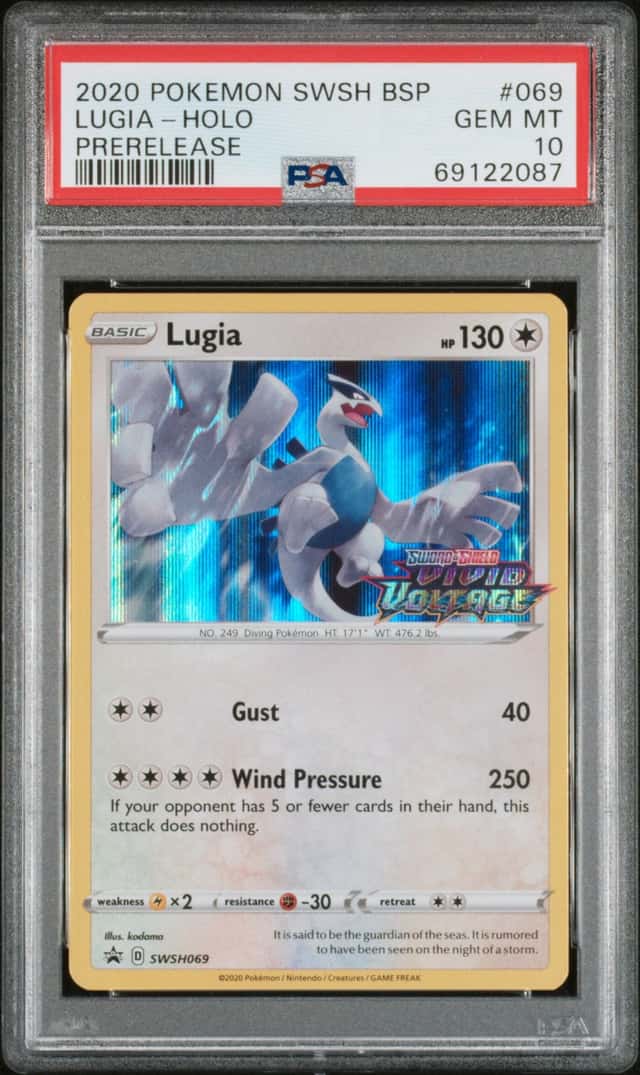 2020 Pokemon SWSH Black Star Promos Lugia Prerelease Promo PSA 10 GEM MINT