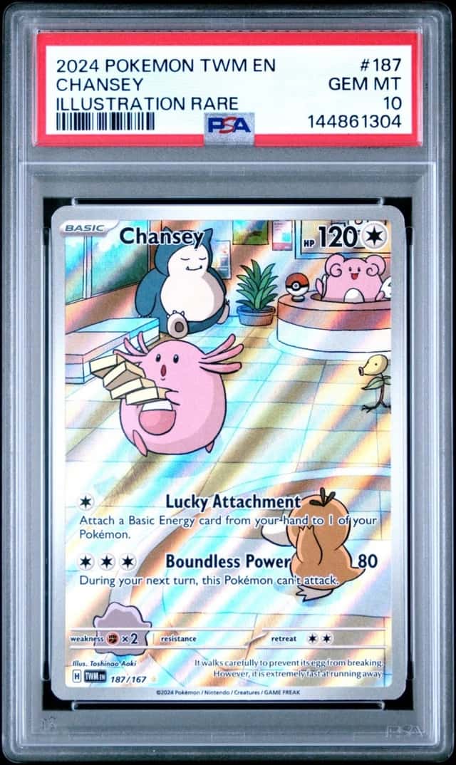 2024 POKEMON CHANSEY ILLUSTRATION RARE EN-TWILIGHT MASQUERADE #187 PSA 10