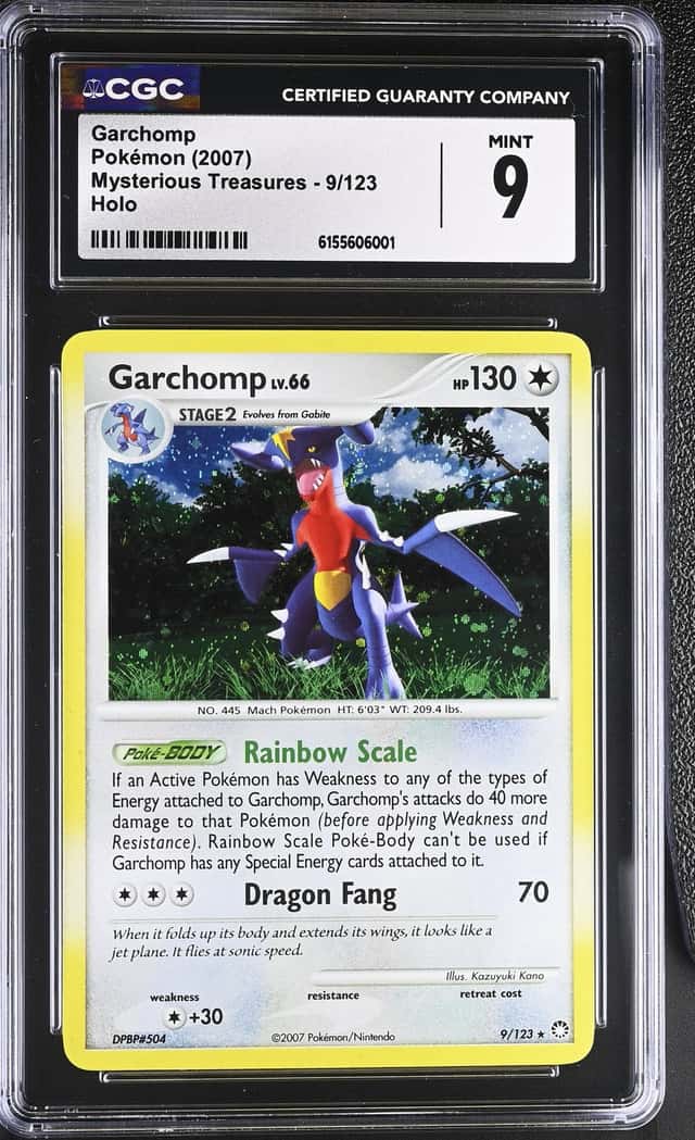 2007 Pokemon Mysterious Treasures #9 Garchomp Holo CGC 9 MINT