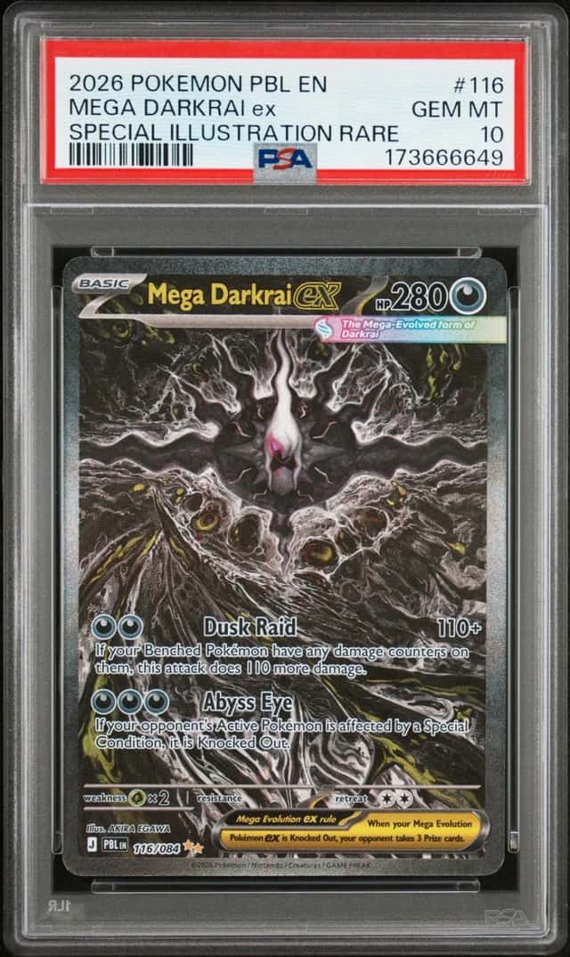 2026 POKEMON PBL EN-PITCH BLACK SPECIAL ILLUSTRATION RARE MEGA DARKRAI EX PSA 10