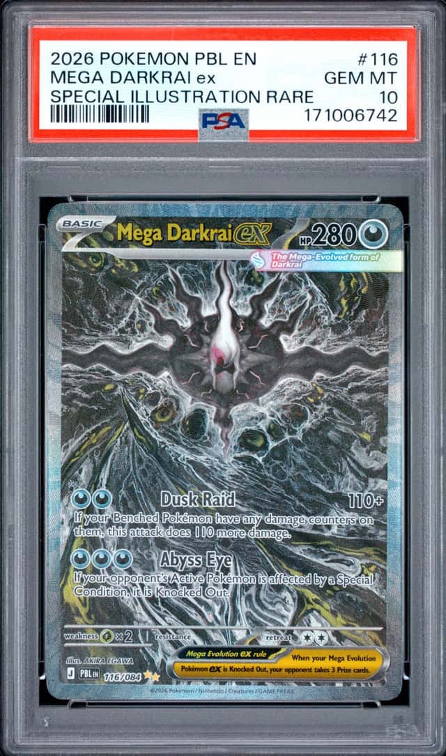 2026 POKEMON PBL EN-PITCH BLACK SPECIAL ILLUSTRATION RARE MEGA DARKRAI EX PSA 10