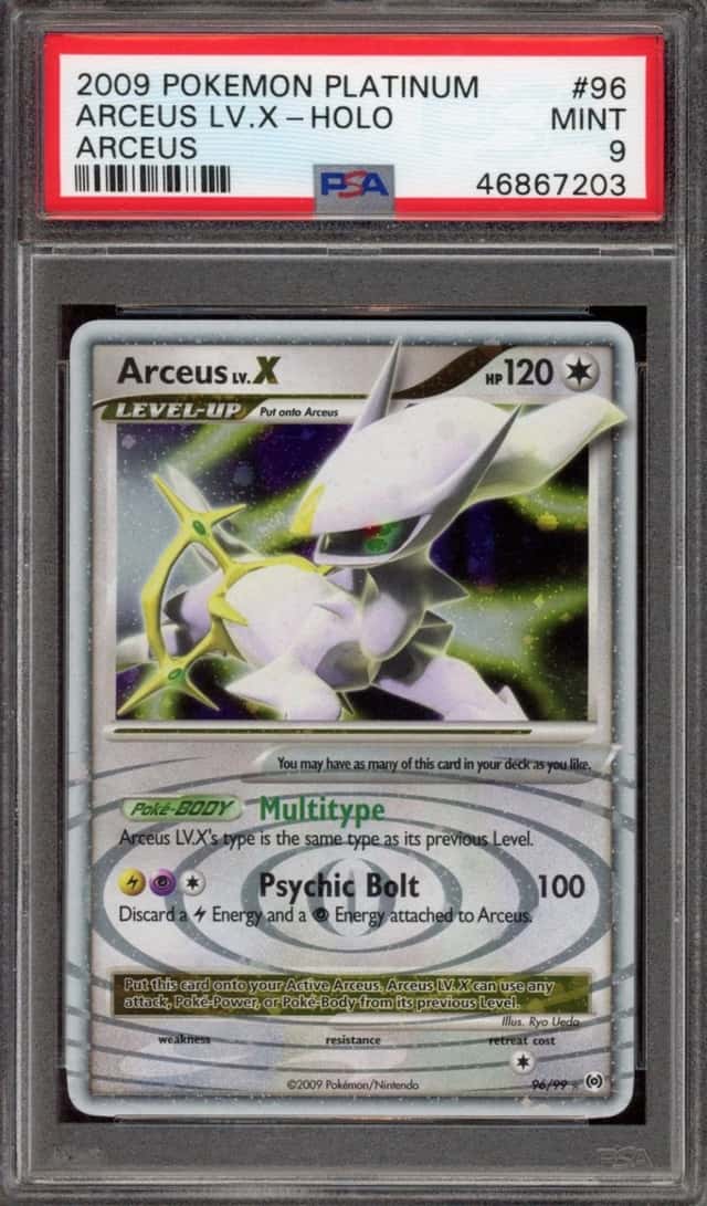 PSA 9 Arceus LV.X 96/99 Platinum Arceus Holo Rare English POKEMON