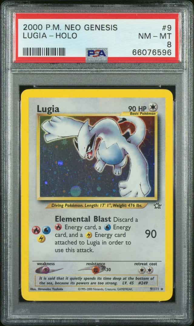 LUGIA 2000 POKEMON NEO GENESIS 9/111 RARE HOLO PSA 8
