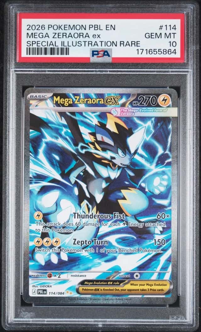 2026 POKEMON PBL EN-PITCH BLACK SPECIAL ILLUSTRATION RARE MEGA ZERAORA EX PSA 10