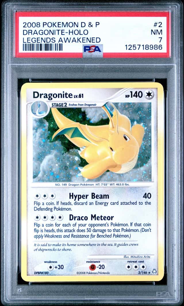Dragonite 2/146 Legends Awakened Holo Rare Stage 2 HP 140 Arita English