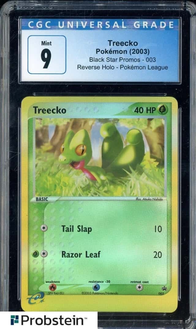 2003 Pokemon Black Star Promos Pokemon League #003 Treecko Holo CGC 9