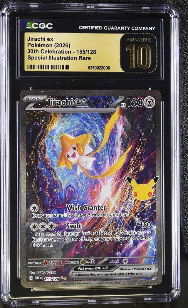 Jirachi ex *CGC PRISTINE 10* Special Illustration Rare *30th Celebration* #155