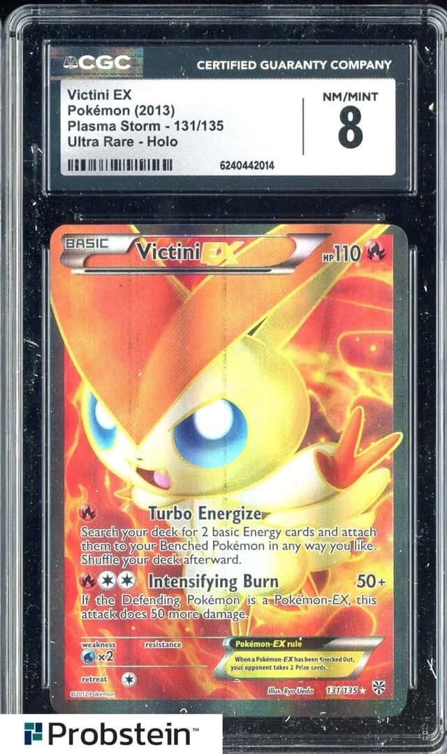 2013 Pokemon Plasma Storm Ultra Rare #131 Victini EX CGC 8 NM-MT