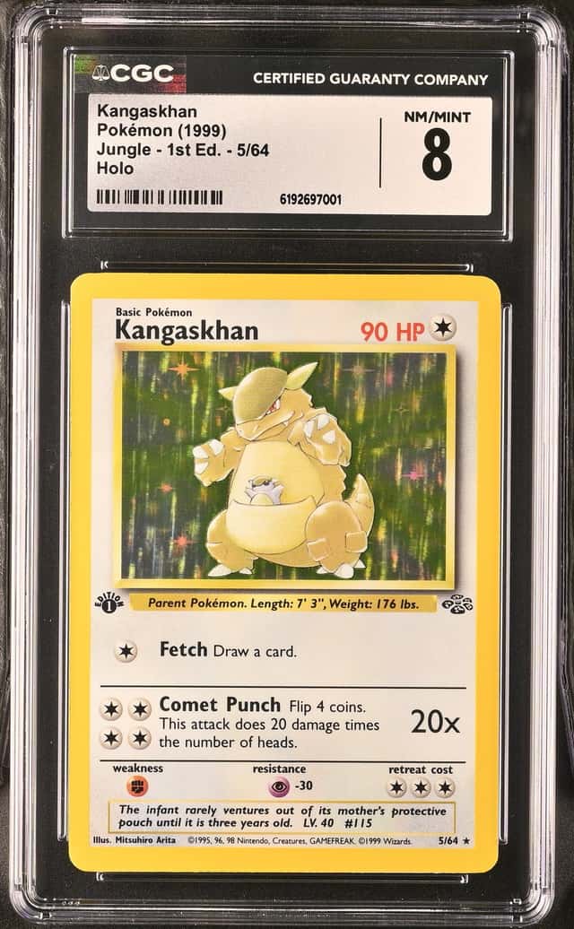 1999 Pokemon Jungle Kangaskhan Holo 5/64 CGC 8 Near Mint/Mint New Cert