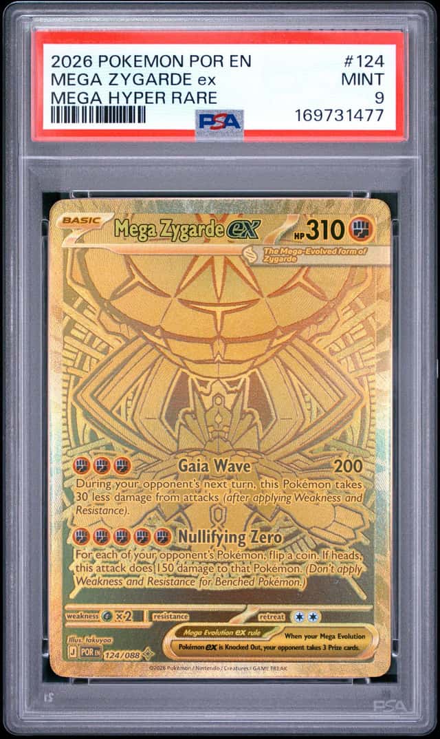 2026 POKEMON POR EN-PERFECT ORDER MEGA HYPER RARE #124 MEGA ZYGARDE EX PSA 9