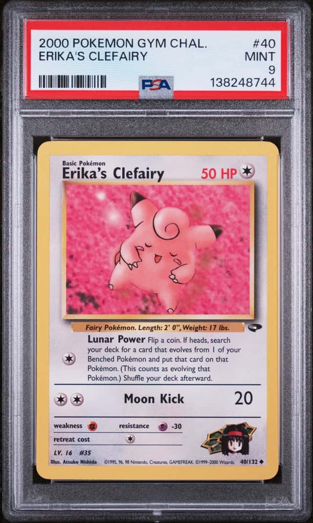 Pokemon Erika's Clefairy Gym Challenge Unlimited 40/132 PSA 9 Mint