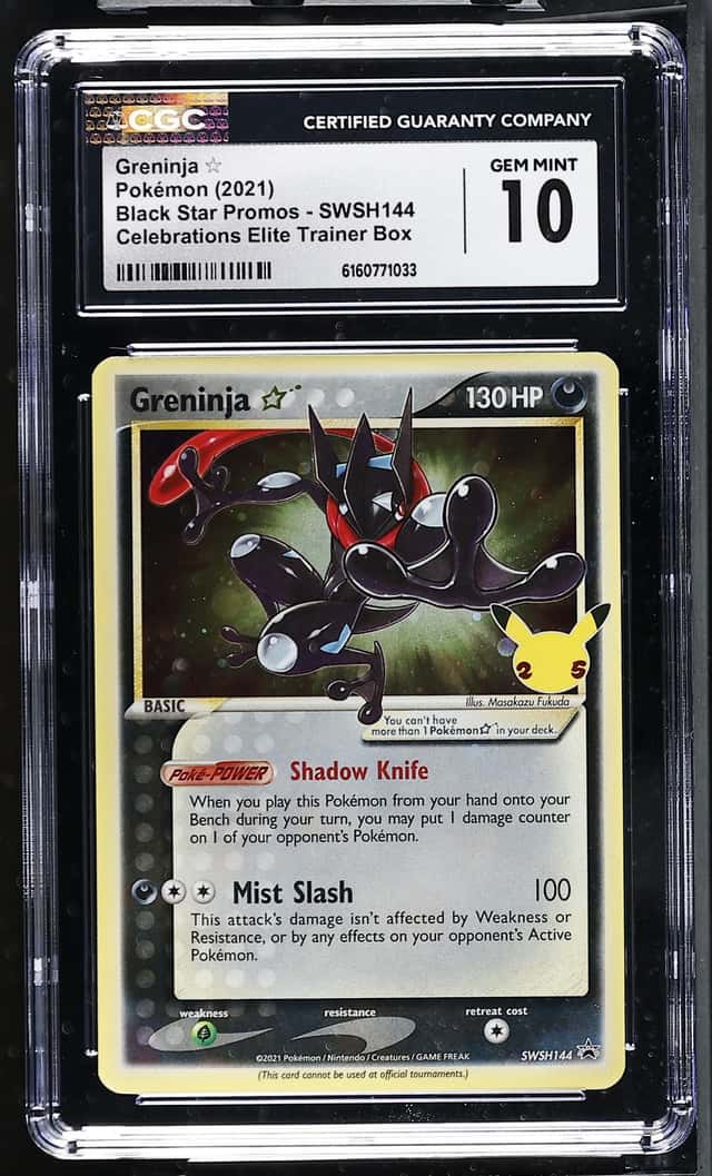 Pokemon Greninja Gold Star Black Star Promos SWSH144 Celebrations ETB CGC 10