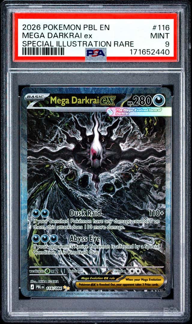 2026 POKEMON PBL EN-PITCH BLACK SPECIAL ILLUSTRATION RARE MEGA DARKRAI EX PSA 9