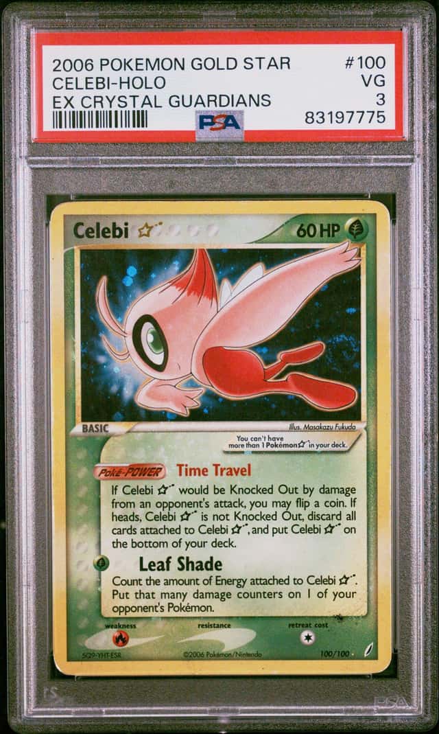 2006 Pokemon Ex Crystal Guardians Holo Celebi Gold Star #100