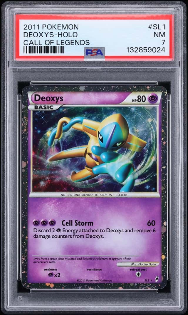 2011 Pokemon HGSS Call Of Legends Holo Deoxys #SL1 PSA 7 NRMT