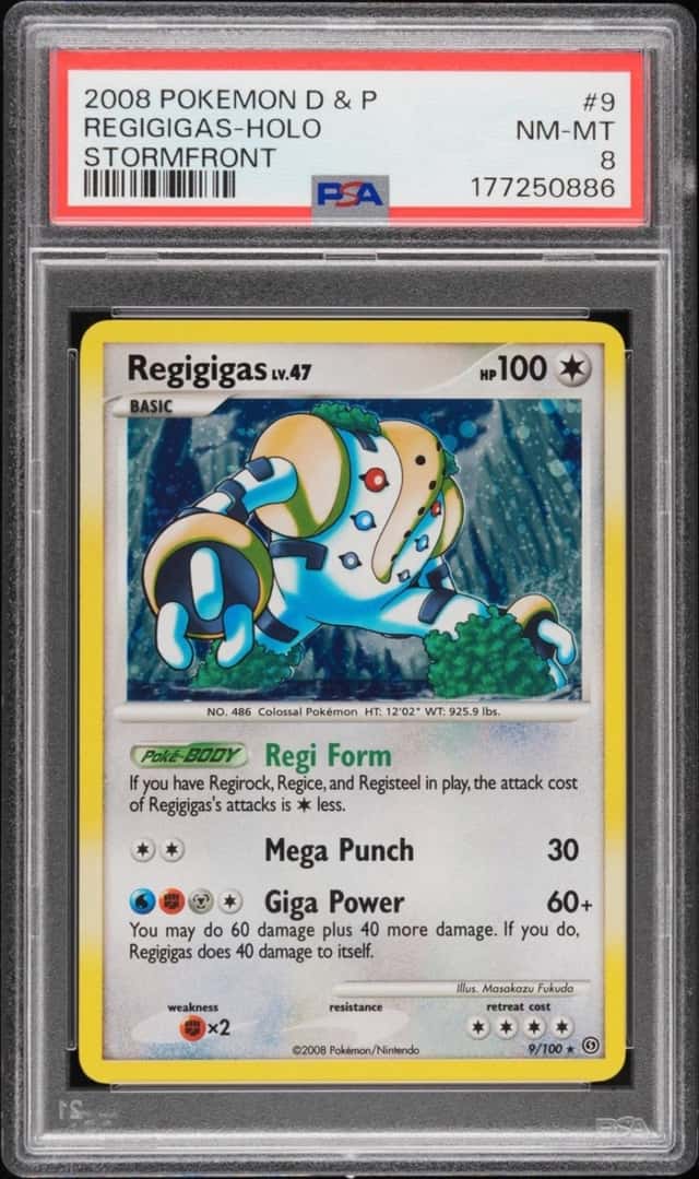 2008 Pokemon Diamond & Pearl Stormfront Regigigas Holo #9 PSA 8