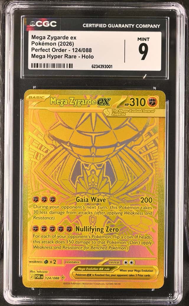 2026 Pokemon Mega Evolution Perfect Order MHR Mega Zygarde Ex #124 CGC 9 MINT