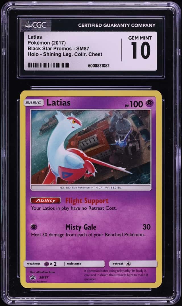 2017 Pokemon Sun & Moon Promo Shining Legends Collector Chest Holo Latias #SM87 CGC 10 GEM MINT