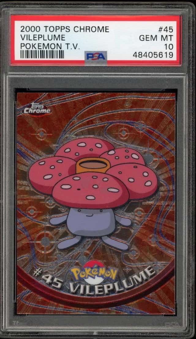 Pokemon Vileplume Topps Chrome T.V. 45 PSA 10 Gem Mint