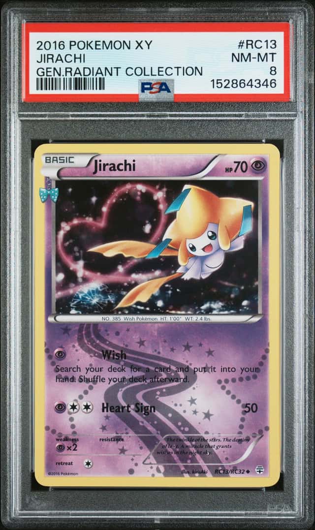 2016 Pokemon XY - Jirachi RC13-32 Generations: Radiant Collection Holo PSA 8