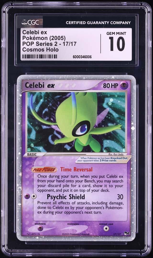 2005 Pokemon POP Series 2 Cosmos Holo Celebi EX #17 CGC 10 GEM MINT