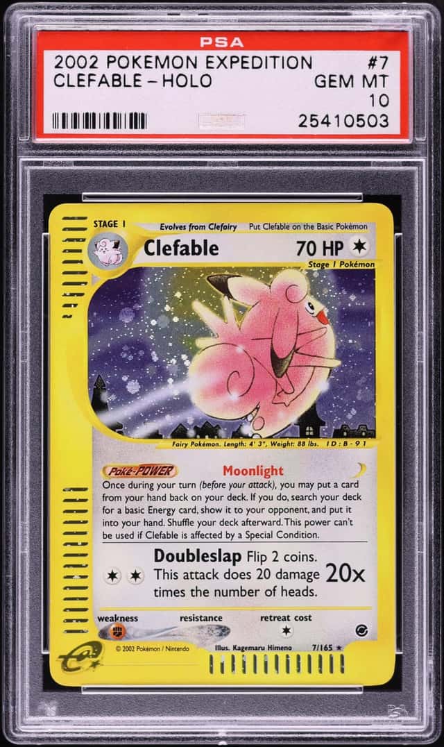 2002 Pokemon Expedition Holo Clefable #7 PSA 10 GEM MINT