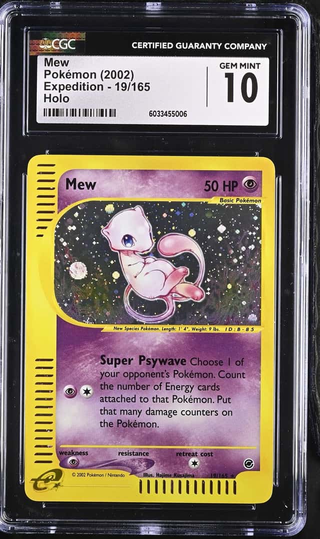 2002 Pokemon Expedition Holo Mew #19 CGC 10 GEM MINT