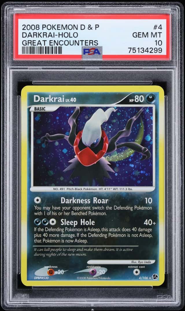 2008 Pokemon Diamond & Pearl Great Encounters Holo Darkrai #4 PSA 10 GEM MINT