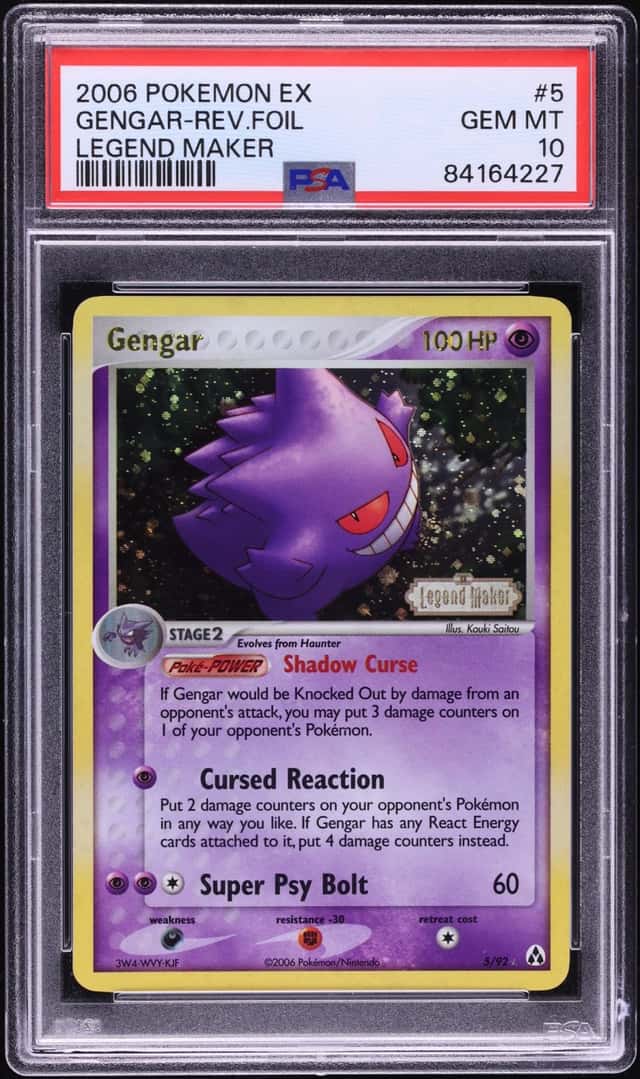 2006 Pokemon EX Legend Maker Reverse Holo Gengar #5 PSA 10 GEM MINT