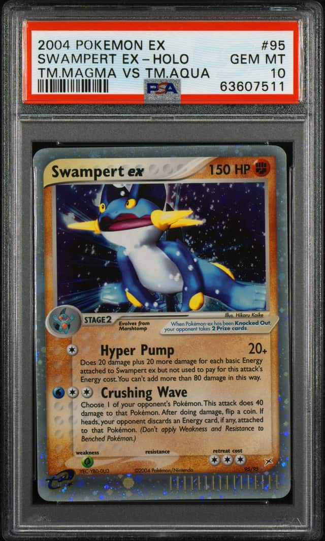2004 Pokemon EX Team Magma Vs Team Aqua Holo Swampert EX #95 PSA 10 GEM MINT