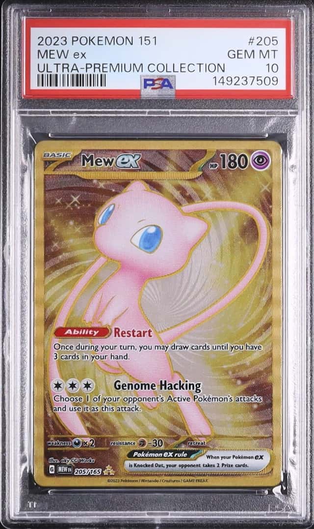 2023 Pokemon Mew ex UR Pokemon Card 151 Ultra-Premium Collection #205 PSA 10