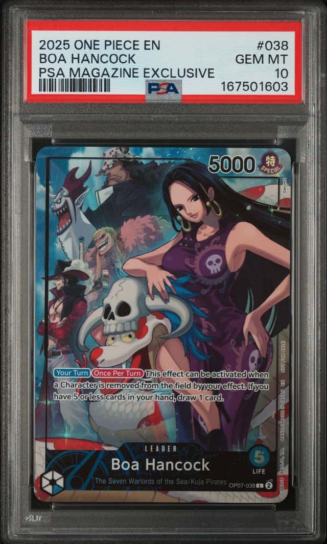 Boa Hancock PSA 10 2025 One Piece PSA Magazine Exclusive Promo #OP07-038 1603